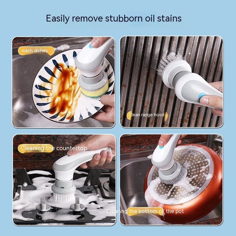 4-in-1 Electric Cleaning Brush - Cordless Handheld Scrubber