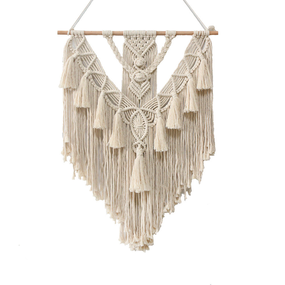 Boho Macrame Wall Hanging - Hand-Woven Tapestry Decor