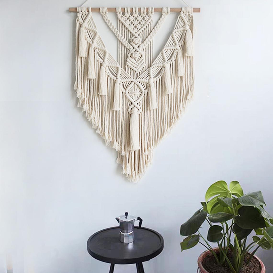 Boho Macrame Wall Hanging - Hand-Woven Tapestry Decor