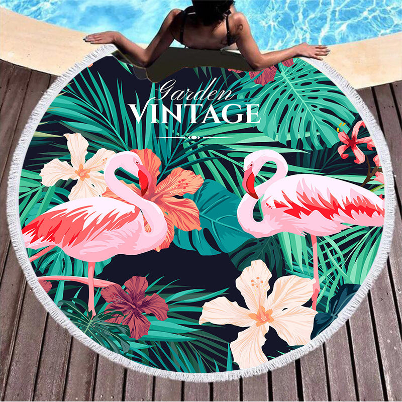 Round Printed Beach Towel