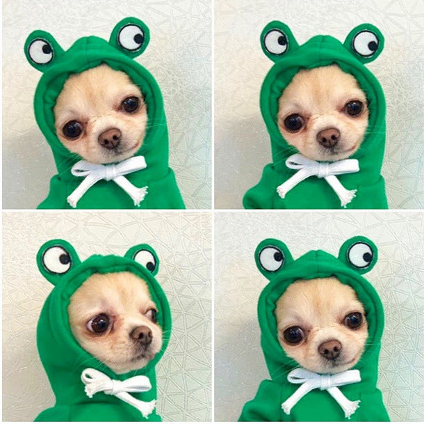 Cute Fruit Dog Hoodie - Winter Fleece Outfit for Small Pets