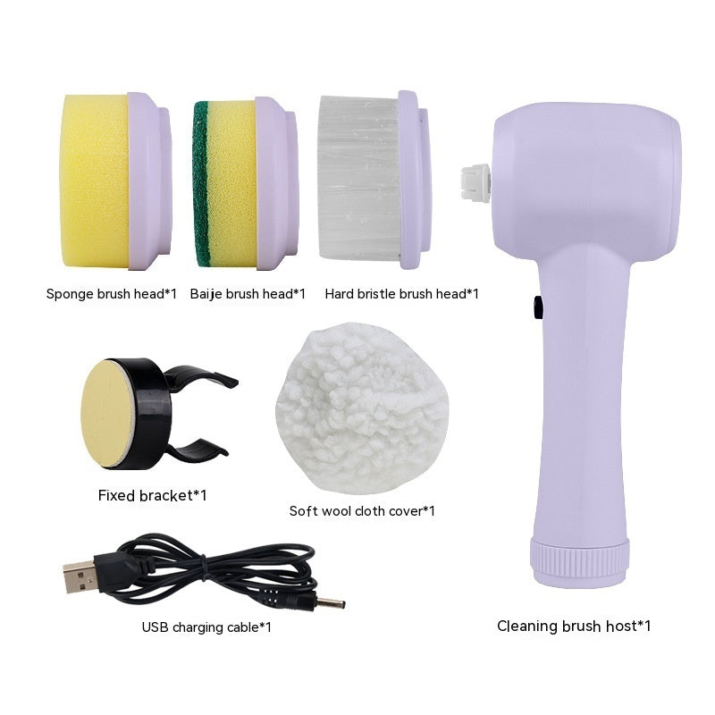 4-in-1 Electric Cleaning Brush - Cordless Handheld Scrubber