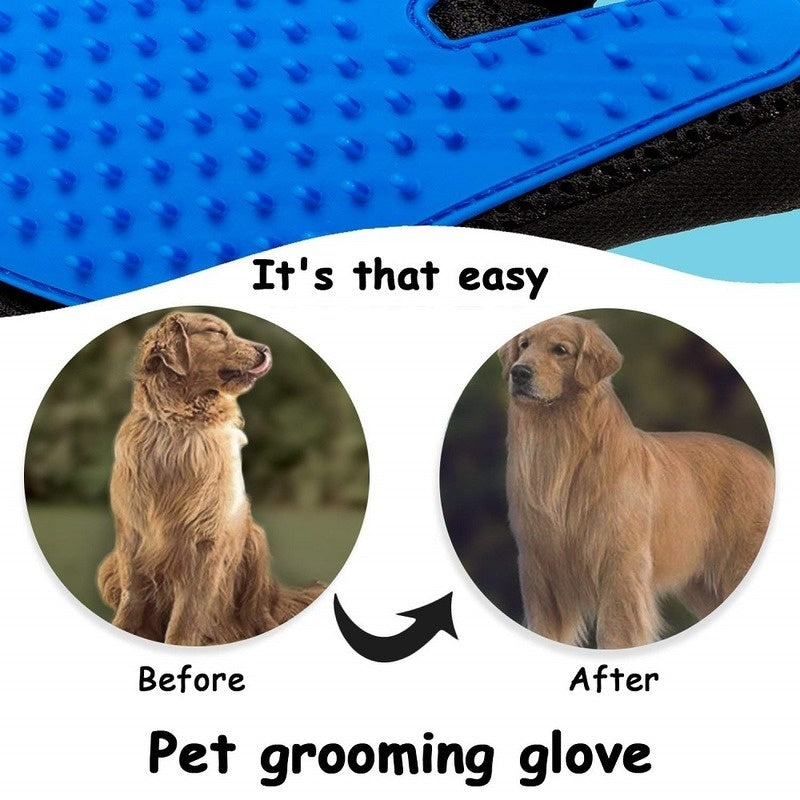 Cat Grooming Glove - Pet Hair Deshedding & Cleaning Brush