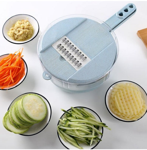 8-in-1 Mandoline Slicer & Vegetable Cutter Kitchen Tool
