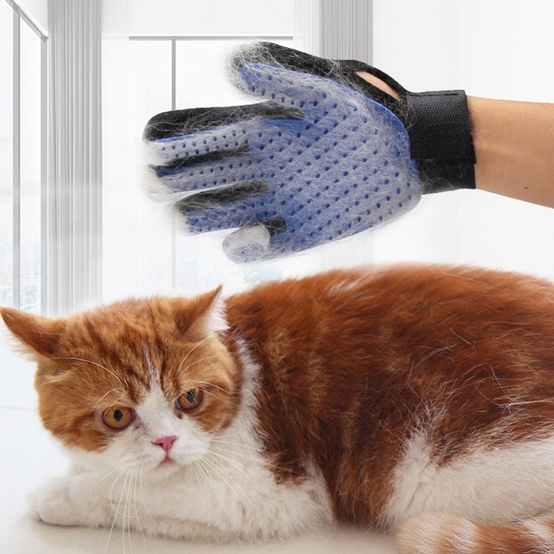 Cat Grooming Glove - Pet Hair Deshedding & Cleaning Brush