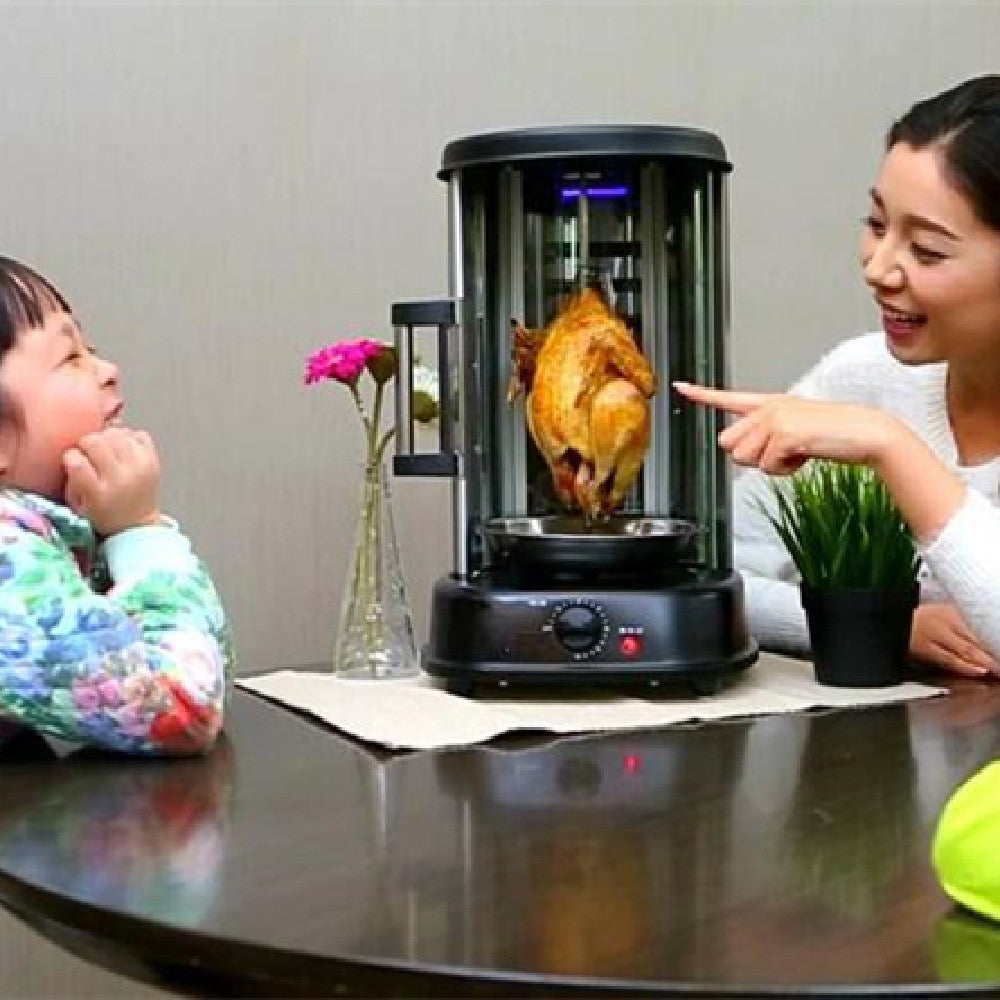 Electric Rotisserie Grill - Smokeless Indoor Skewer Stove