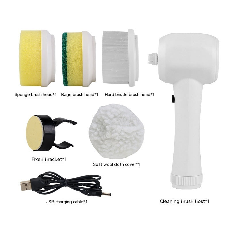 4-in-1 Electric Cleaning Brush - Cordless Handheld Scrubber